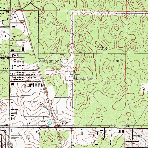 Topographic Map of Seminole Electric Cooperative Substation, FL