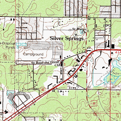 Topographic Map of Saint Basil the Great Eastern Orthodox Church, FL
