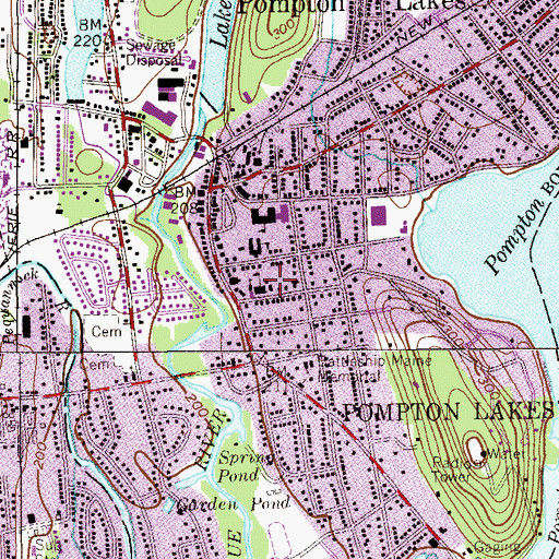 Topographic Map of Saint Mary's School, NJ