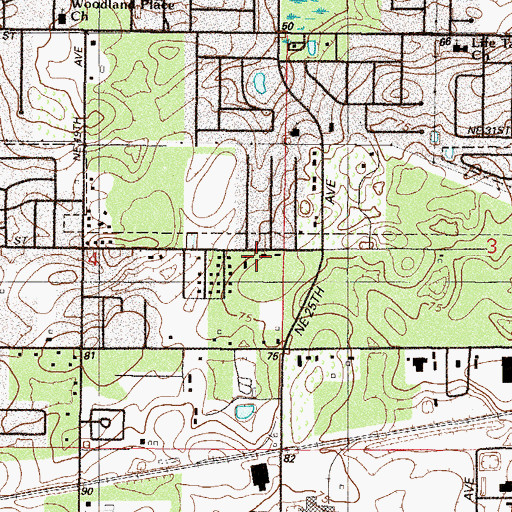 Topographic Map of Community of Christ, FL