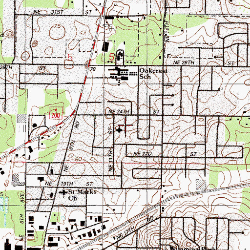 Topographic Map of Northside Missionary Baptist Church, FL
