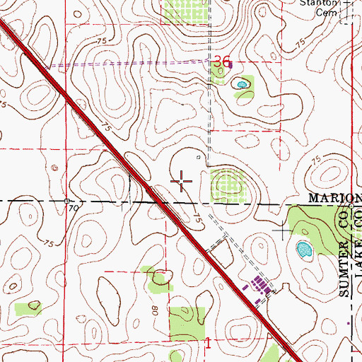 Topographic Map of Orange Blossom Electric Substation, FL
