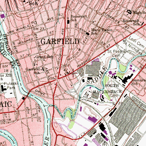 Topographic Map of School Number 10, NJ