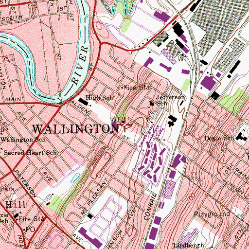Topographic Map of Frank W Gavlak Elementary School, NJ