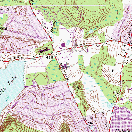 Topographic Map of High Mountain Road Elementary School, NJ