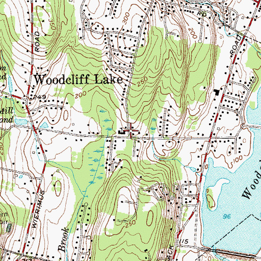 Topographic Map of Woodcliff Middle School, NJ