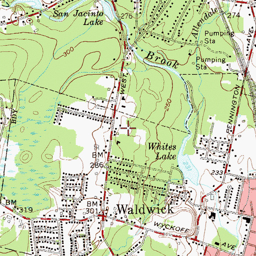 Topographic Map of Crescent Elementary School, NJ
