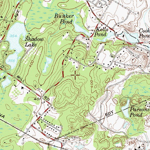 Topographic Map of Woodside Avenue Elementary School, NJ