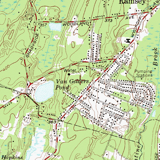 Topographic Map of Mary A Hubbard Elementary School, NJ