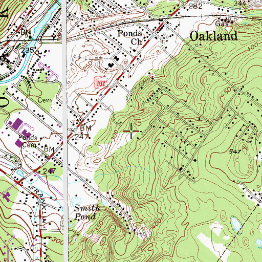 Topographic Map of Dogwood Hill Elementary School, NJ