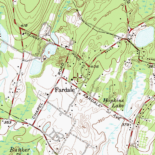 Topographic Map of George Washington Elementary School, NJ