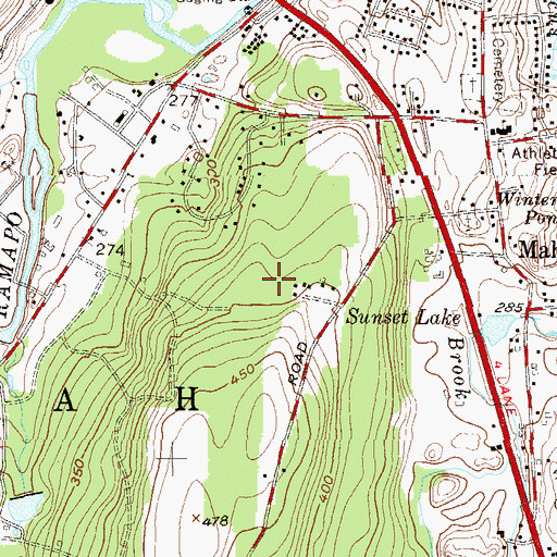 Topographic Map of Joyce Kilmer Elementary School, NJ