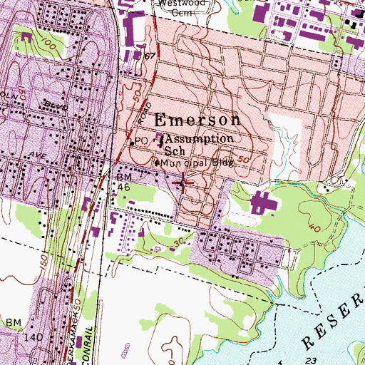 Topographic Map of Patrick M Villano Elementary School, NJ