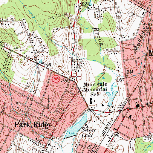 Topographic Map of Saint Paul Episcopal Church, NJ