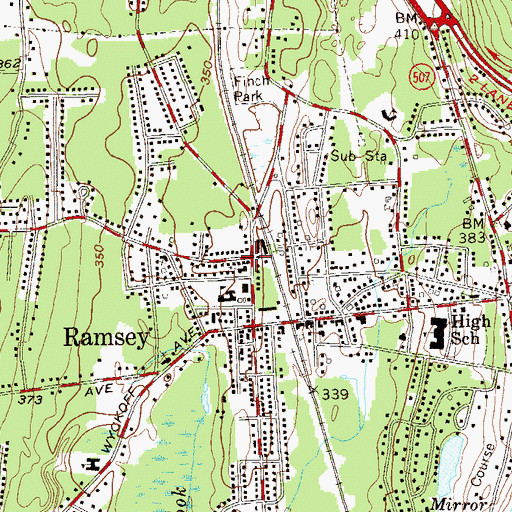 Topographic Map of First Presbyterian Church, NJ