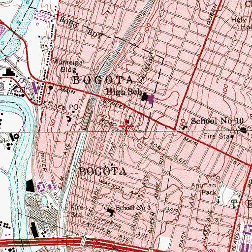 Topographic Map of Saint Joseph's Church, NJ