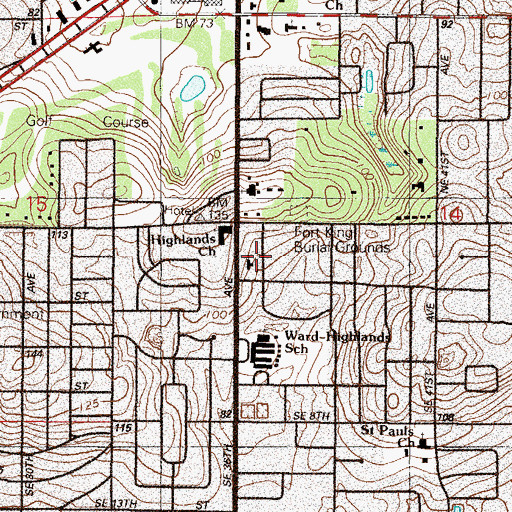 Topographic Map of First Church of Christ Scientist, FL