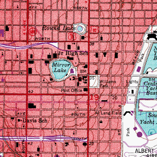 Topographic Map of Pinellas County Government Facilities, FL