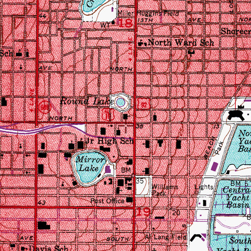 Topographic Map of Trinity Lutheran Church, FL
