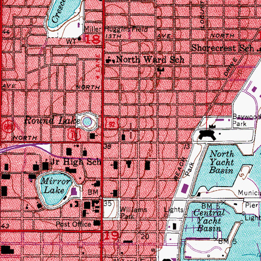 Topographic Map of The Palladium Theater, FL