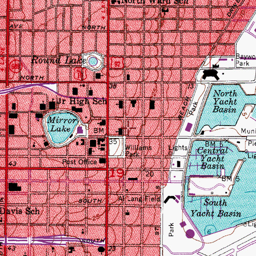 Topographic Map of First United Methodist Church, FL