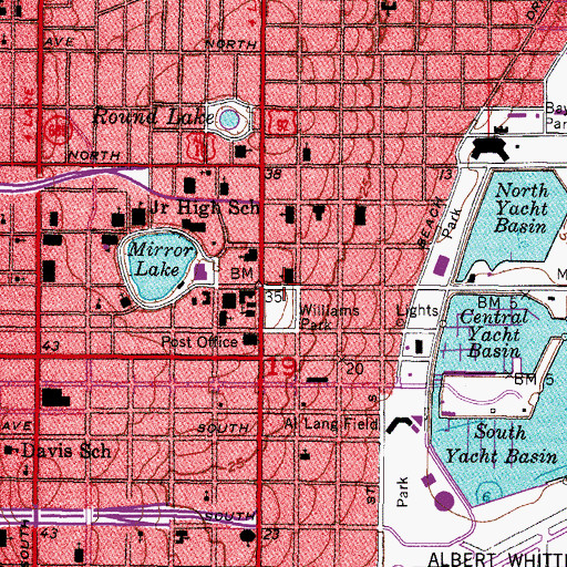 Topographic Map of John C Williams Memorial, FL