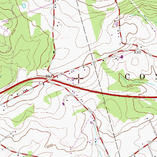Topographic Map of Grace Church, PA