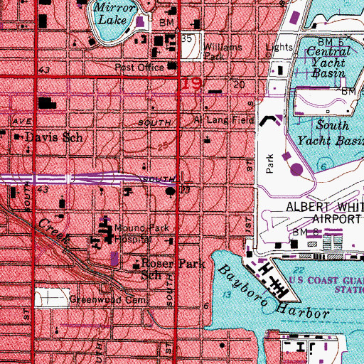Topographic Map of Saint Mary's Catholic Church, FL