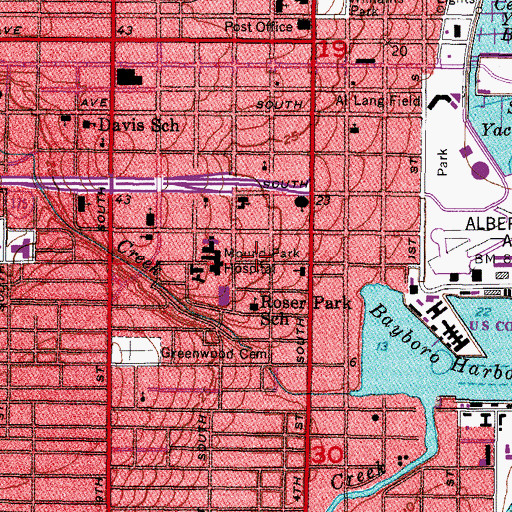 Topographic Map of Bayfront Family Health Center, FL