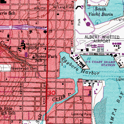 Topographic Map of Salvador Dali Museum, FL
