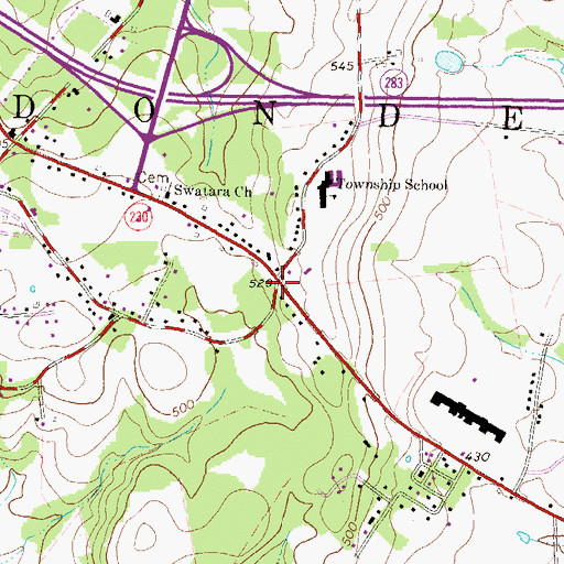 Topographic Map of Kingdom Hall of Jehovahs Witnesses, PA