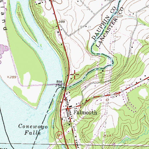 Topographic Map of Victory Fellowship Church, PA