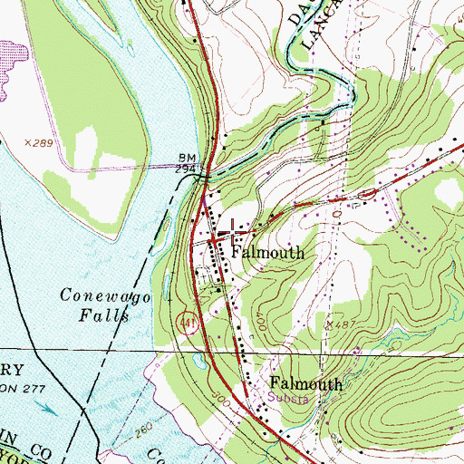Topographic Map of Conoy Township Municipal Building, PA