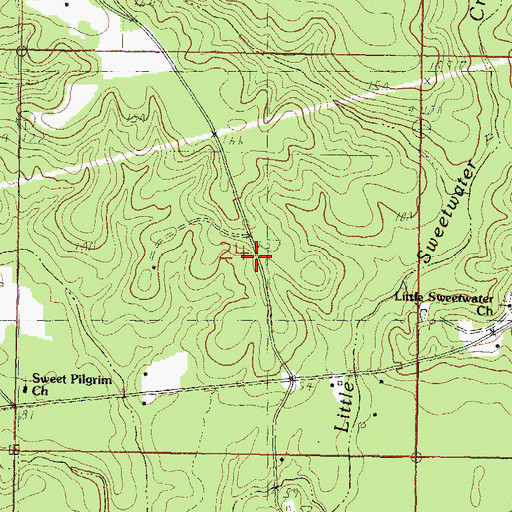 Topographic Map of Triumph Church, MS