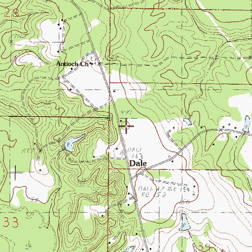 Topographic Map of First Jesus Name Church, MS