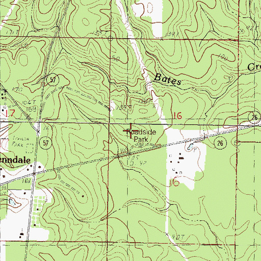 Topographic Map of Benndale Elementary School, MS