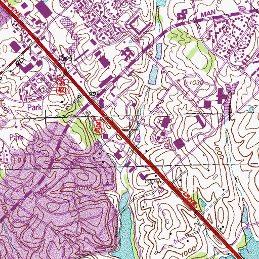 Topographic Map of Lexington Public Library-Eagle Creek Branch, KY