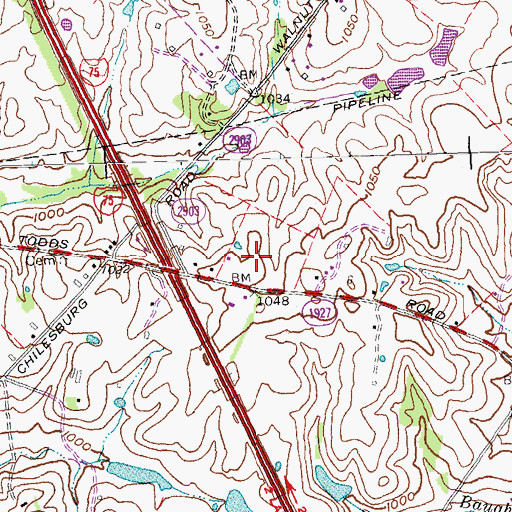 Topographic Map of First United Methodist Church-Andover Activity Center, KY