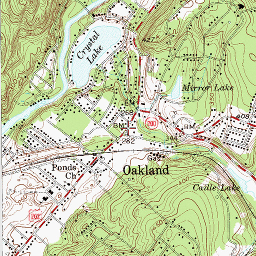 Topographic Map of Interchange 58, NJ