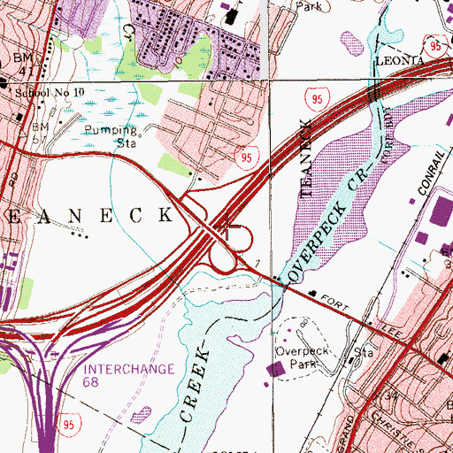 Topographic Map of Interchange 69, NJ