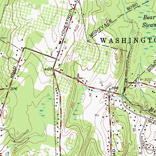 Topographic Map of Interchange 171, NJ