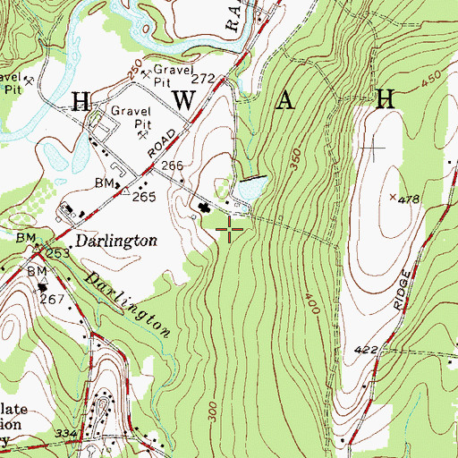Topographic Map of George T Potter Library, NJ