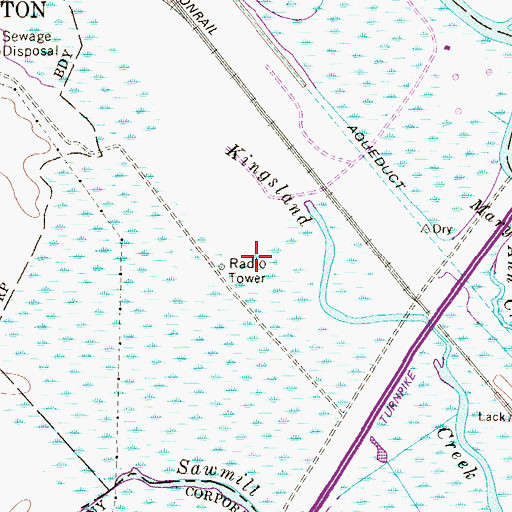 Topographic Map of Hackensack Meadowlands Environmental Center, NJ