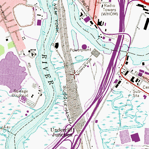 Topographic Map of Little Ferry Yard, NJ