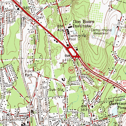 Topographic Map of Interstate Shopping Center, NJ