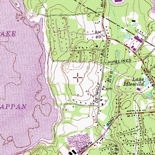 Topographic Map of Old Tappan Golf Course, NJ