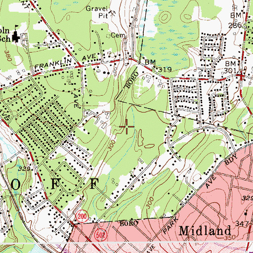 Topographic Map of James A McFaul Environmental Center, NJ