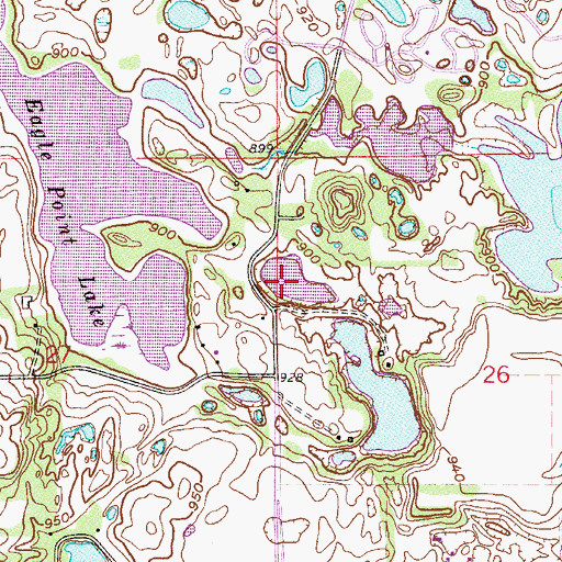 Topographic Map of Margaret Lake, MN