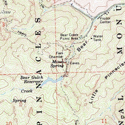Topographic Map of Monolith, CA