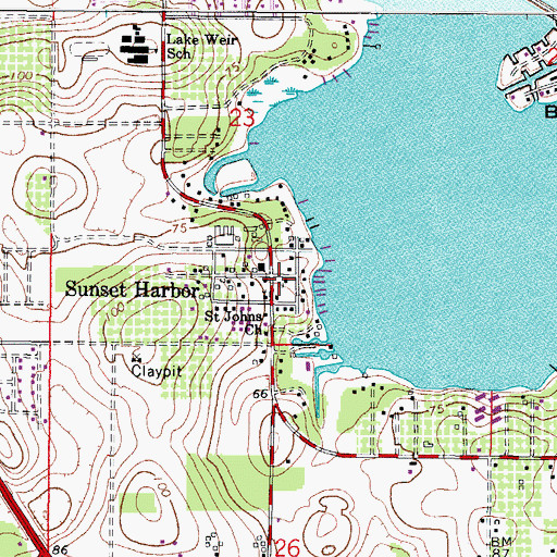 Topographic Map of Church of the Good Shepard, FL